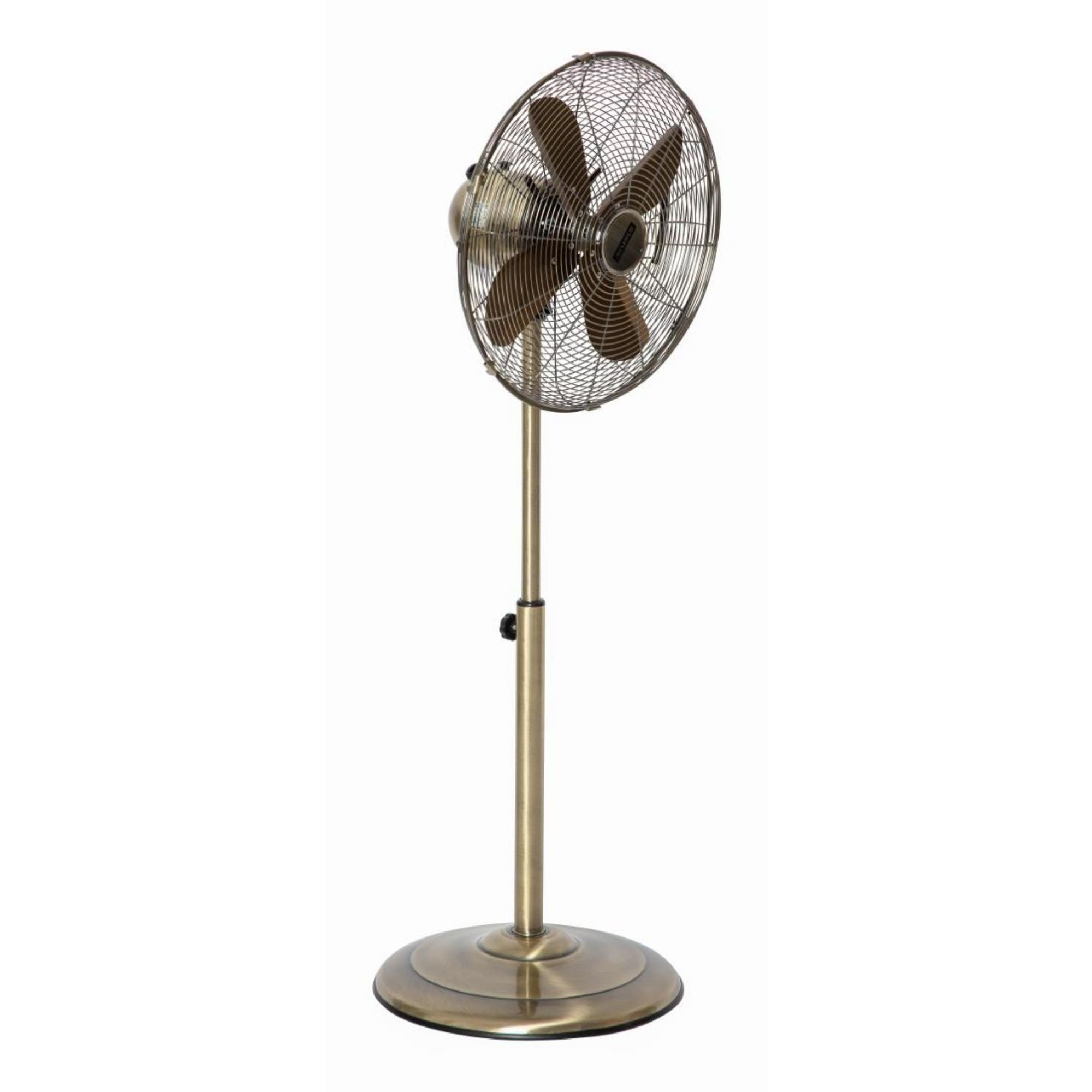 Picture of Status 16" Oscillating Antique Brass Stand Fan