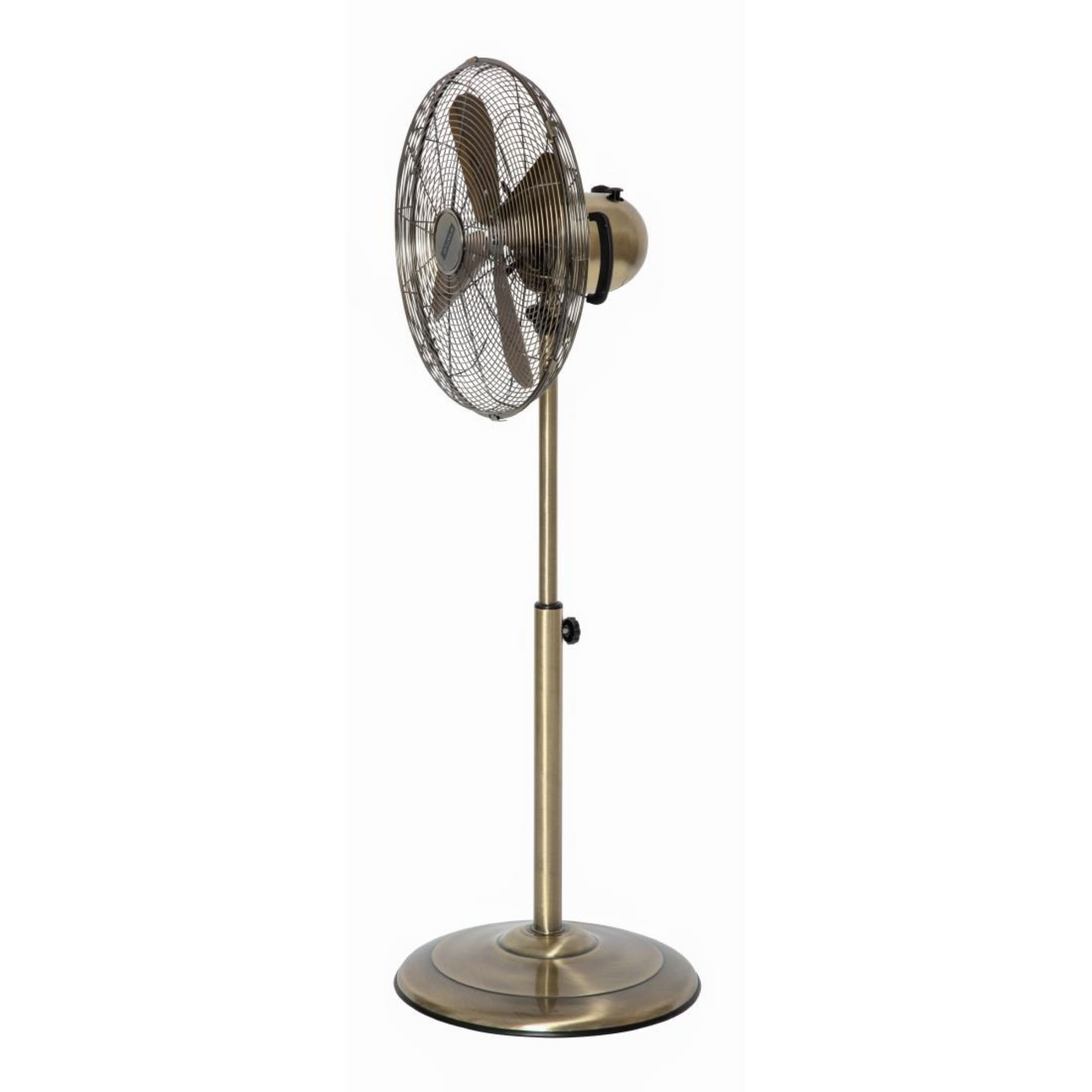 Picture of Status 16" Oscillating Antique Brass Stand Fan