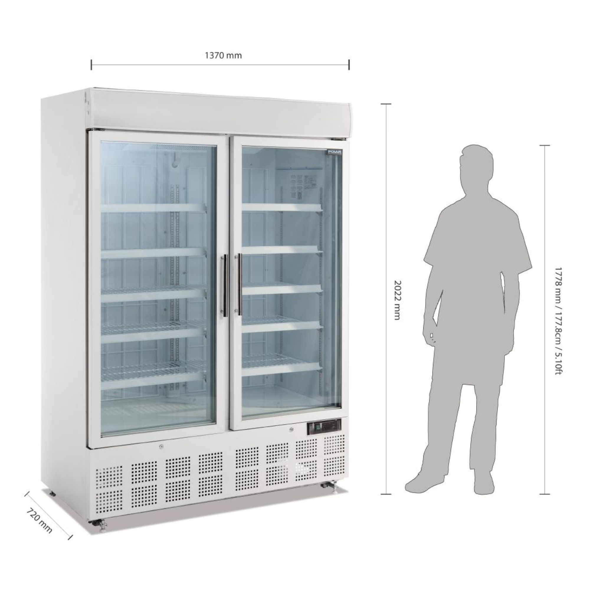 Picture of Polar G-Series Upright Display Freezer 920Ltr White