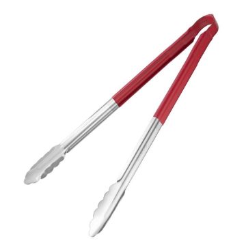 Picture of Hygiplas Colour Coded Serving Tong Red 405mm