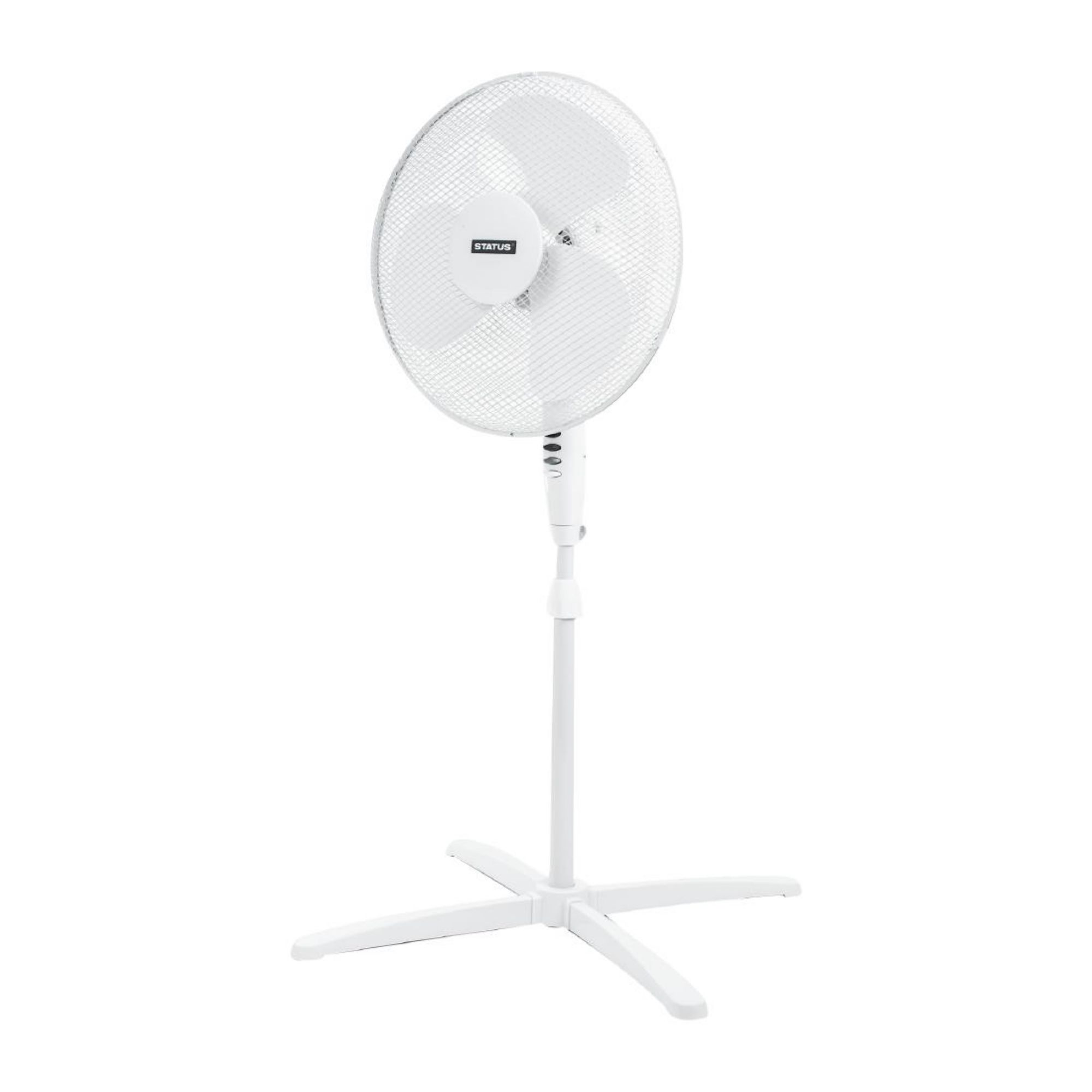Picture of Status 16" Oscillating White Stand Fan