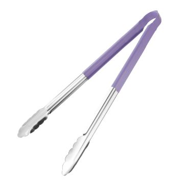 Picture of Hygiplas Colour Coded Serving Tong Purple - 405mm