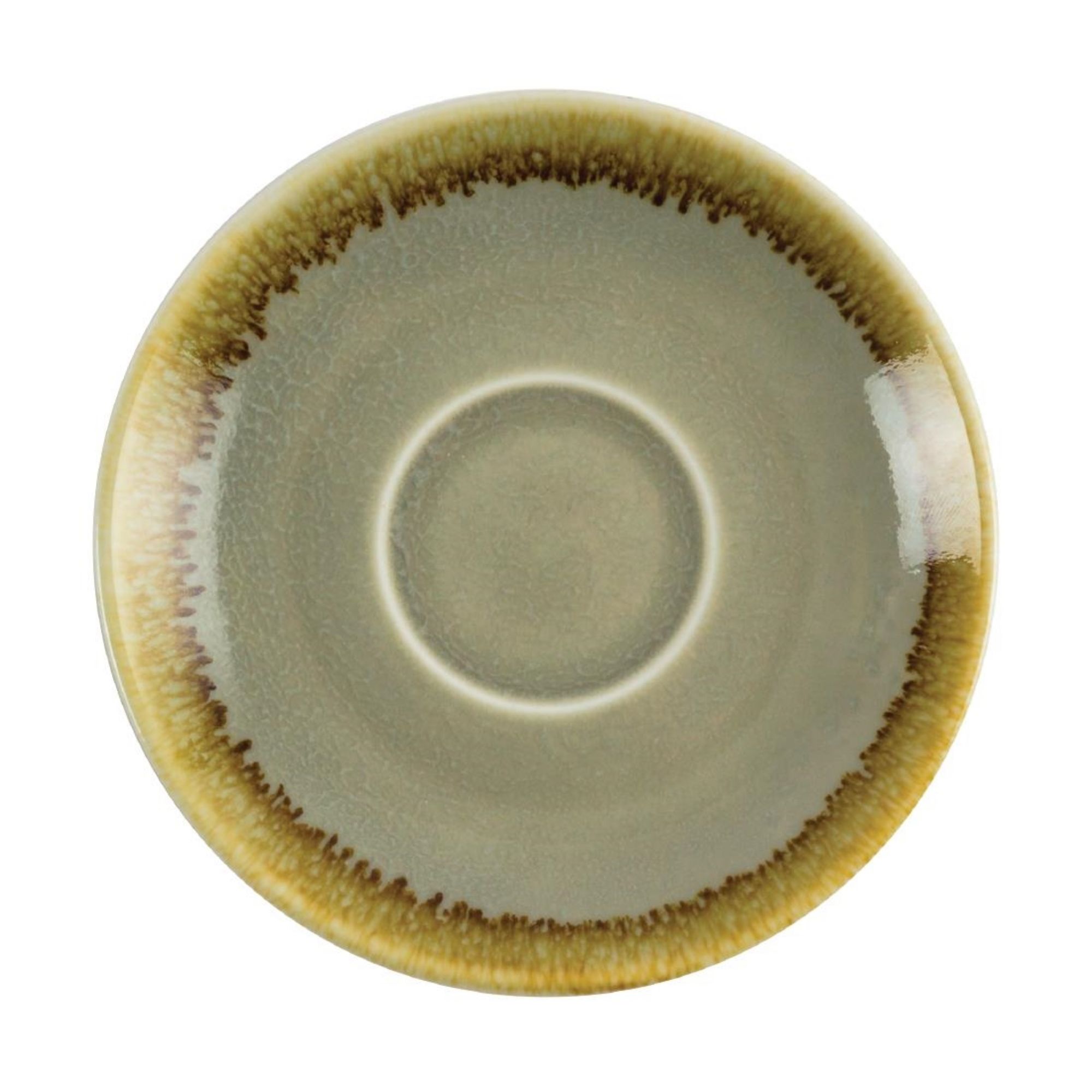 Picture of Olympia Kiln Espresso Saucer Moss (Pack of 6)