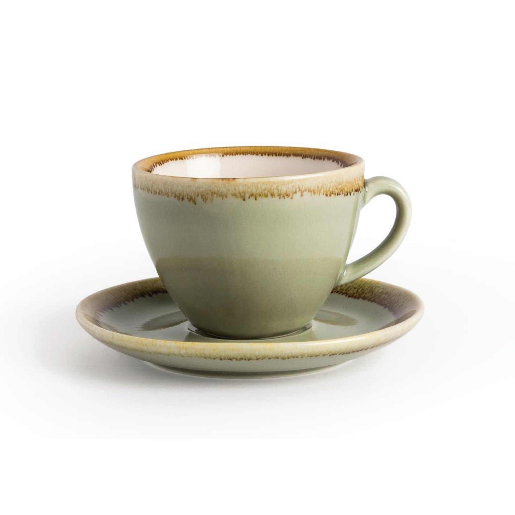 Picture of Olympia Kiln Cappuccino Cups Moss 230ml (Pack of 6)