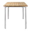 Picture of Bolero Square Ash and Aluminium Table 700mm - GL982