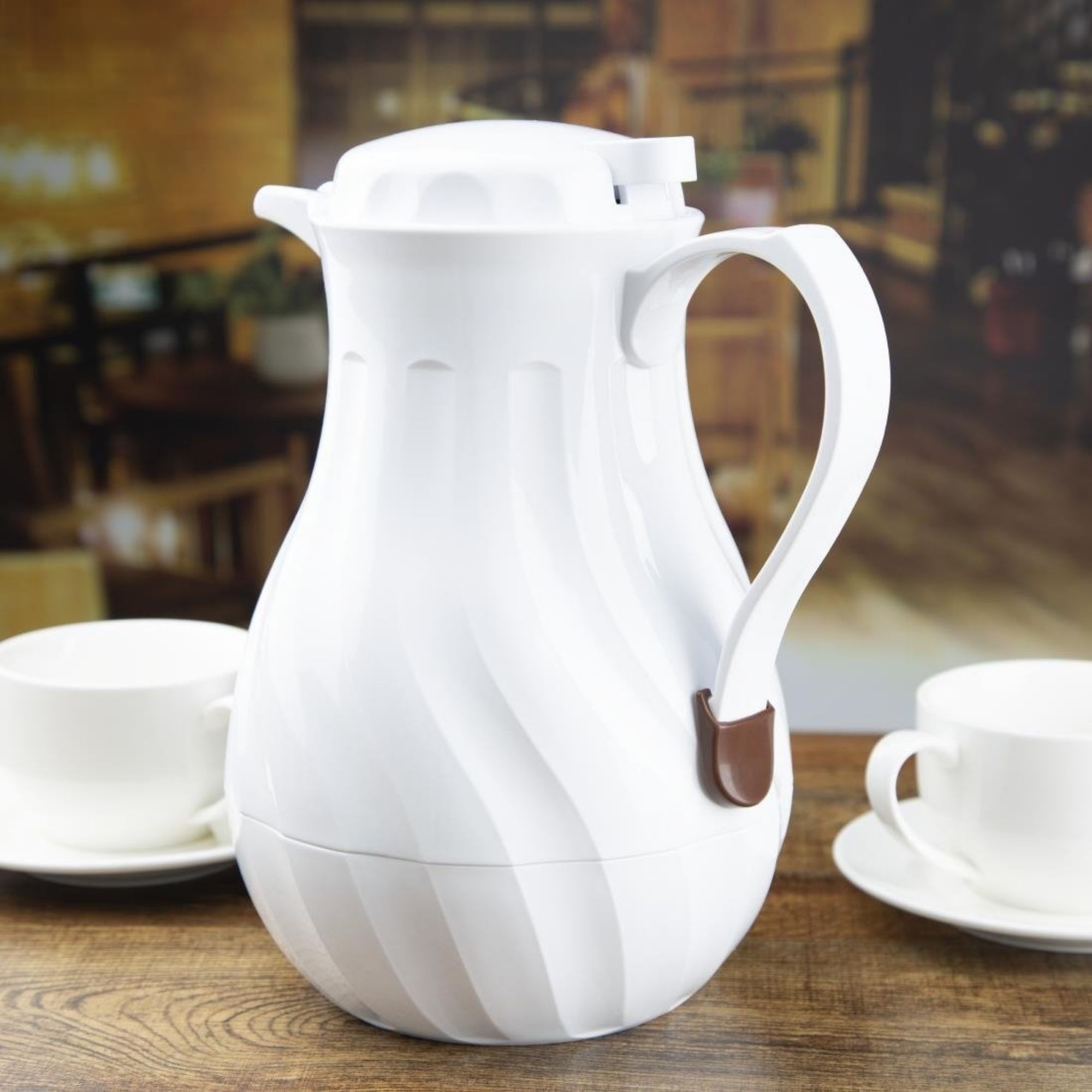 Picture of Olympia Insulated Swirl Jug White 2Ltr