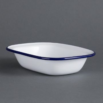 Picture of Olympia Enamel Pie Dishes Rectangular 180 x 135mm (Pack of 6)
