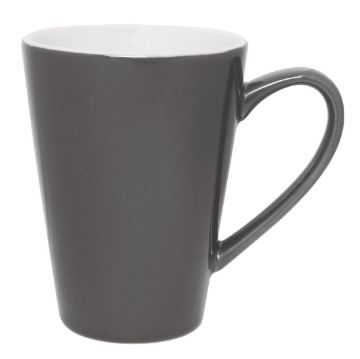 Picture of Olympia Cafe Latte Cup Charcoal - 340ml 11.5fl oz (Box 12)