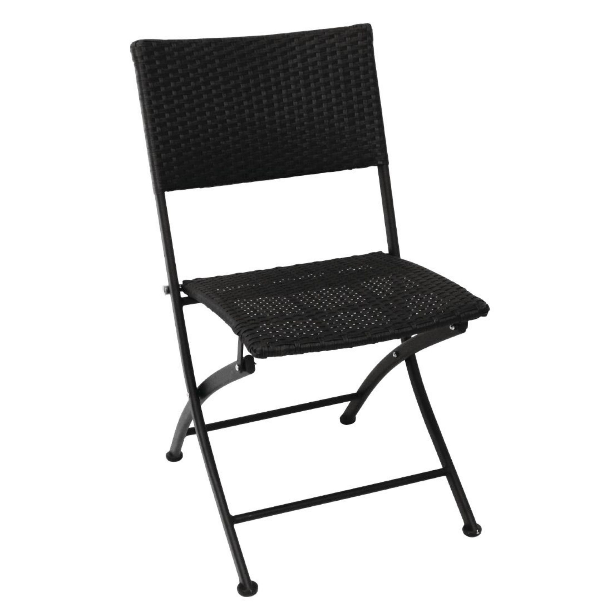 Picture of Bolero PE Wicker Folding Chair Set (Pack of 2)