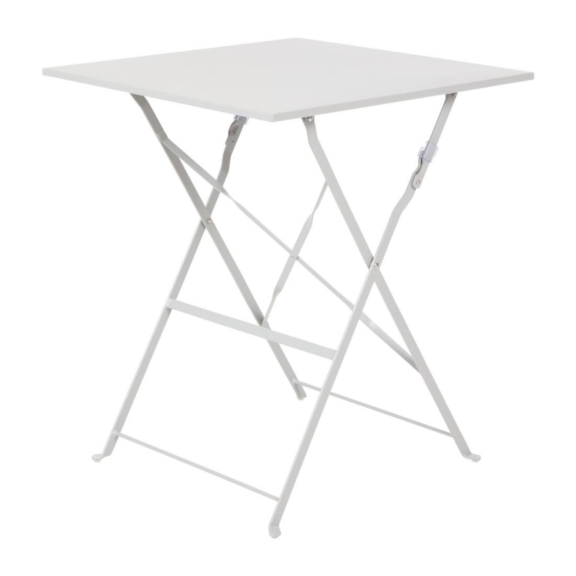 Picture of Bolero Square Pavement Style Steel Table Grey 600mm