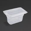 Picture of Vogue Polypropylene 1/9 Gastronorm Container with Lid 100mm (4 pack) - GJ529