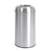 Picture of Bolero Stainless Steel Open Lid Bullet Bin Silver 40Ltr - GK972