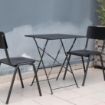 Picture of Bolero Black Square Pavement Style Steel Table - GK989