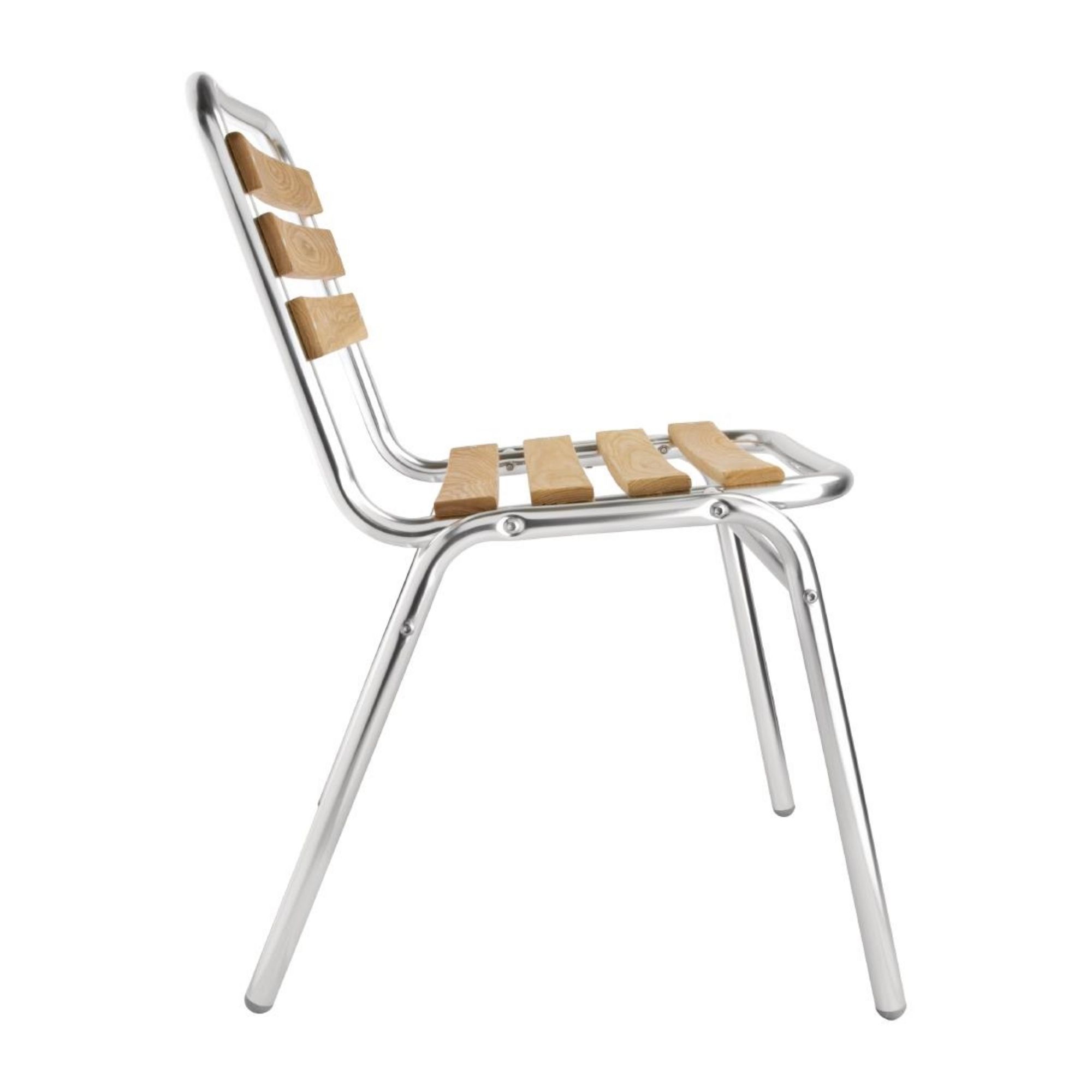 Picture of Bolero Aluminium & Ash Bistro Side Chairs (Pack of 4)