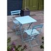 Picture of Bolero Pavement Style Square Steel Table Seaside Blue 600mm - GK985