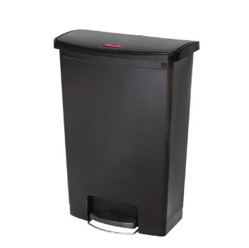Picture of Rubbermaid Slim Jim Pedal Bin Black 90Ltr