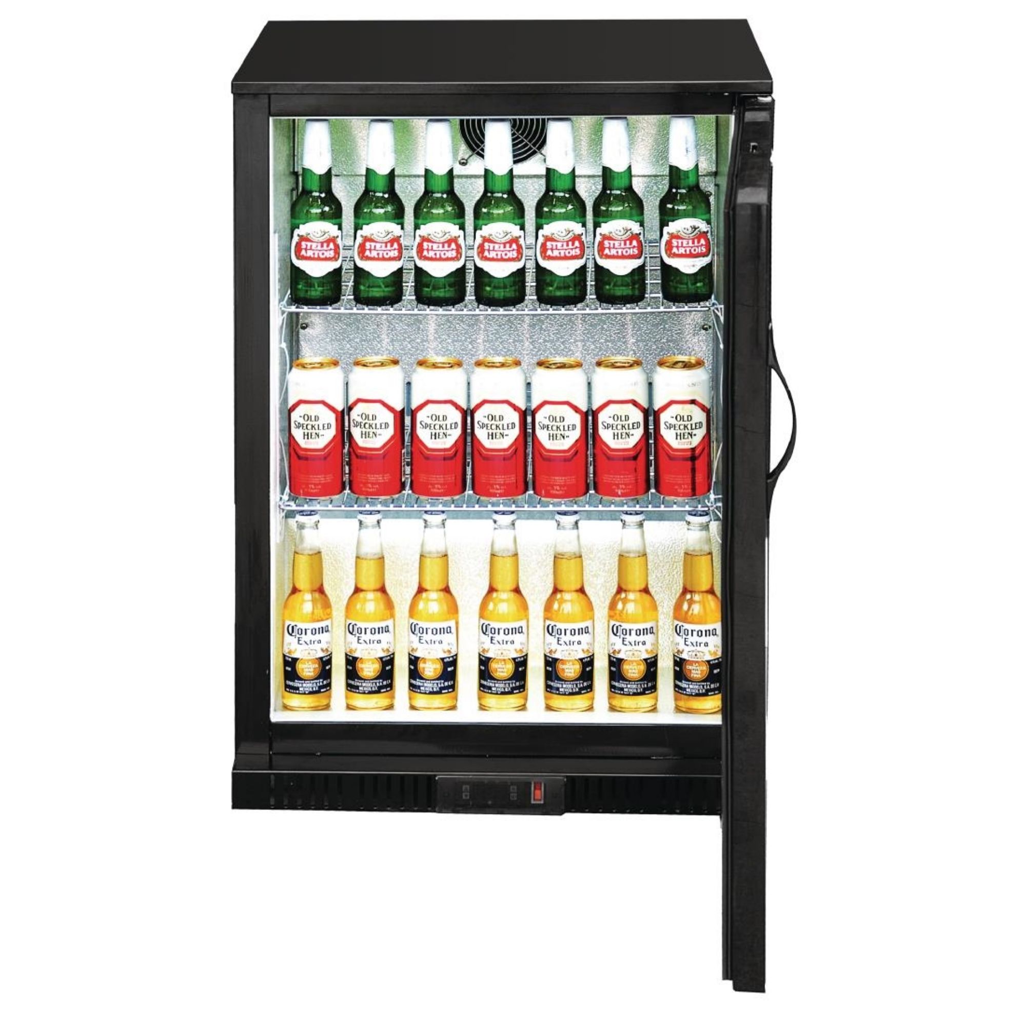 Picture of Polar G-Series 900mm Single Solid Door Back Bar Cooler in Black 138Ltr