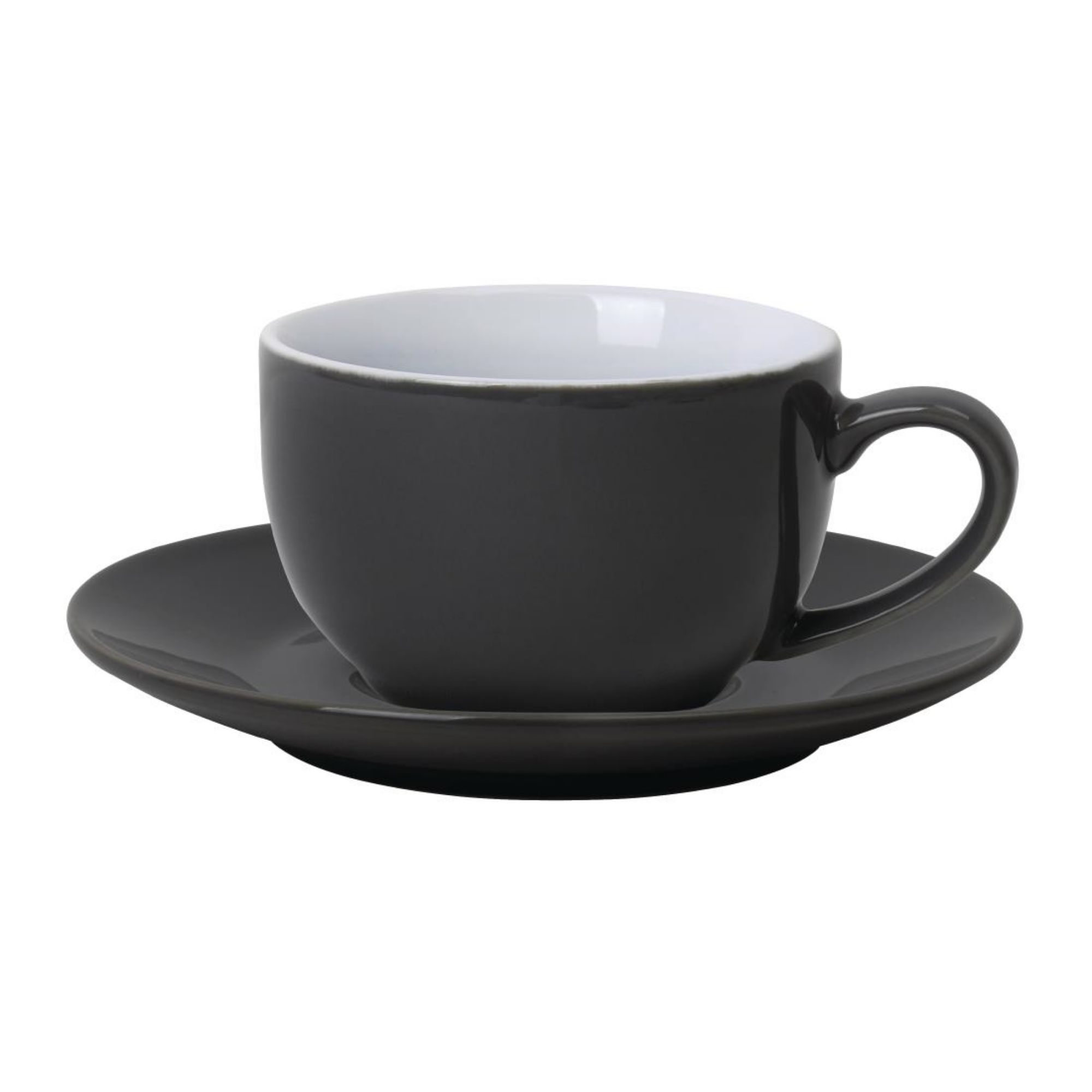 Picture of Olympia Cafe Saucer Charcoal (Fits GK075) - 158mm 6 1/4" (Box 12)