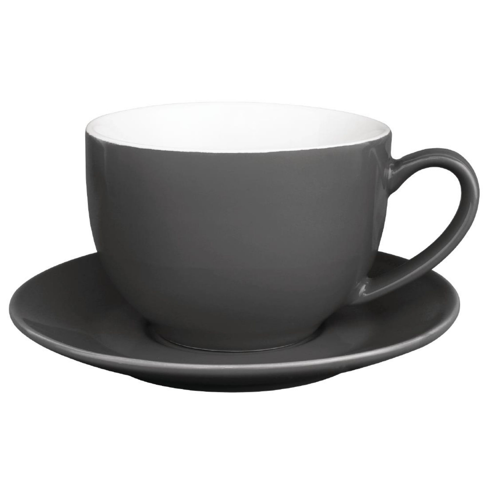 Picture of Olympia Cafe Saucer Charcoal (Fits GK075) - 158mm 6 1/4" (Box 12)