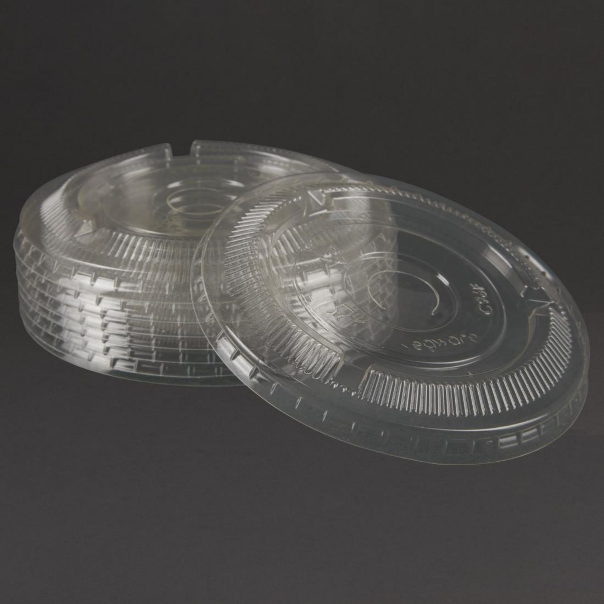 Picture of Vegware Compostable Cold Cup Flat Lids 340ml / 12oz and 455ml / 16oz (1000 pack)