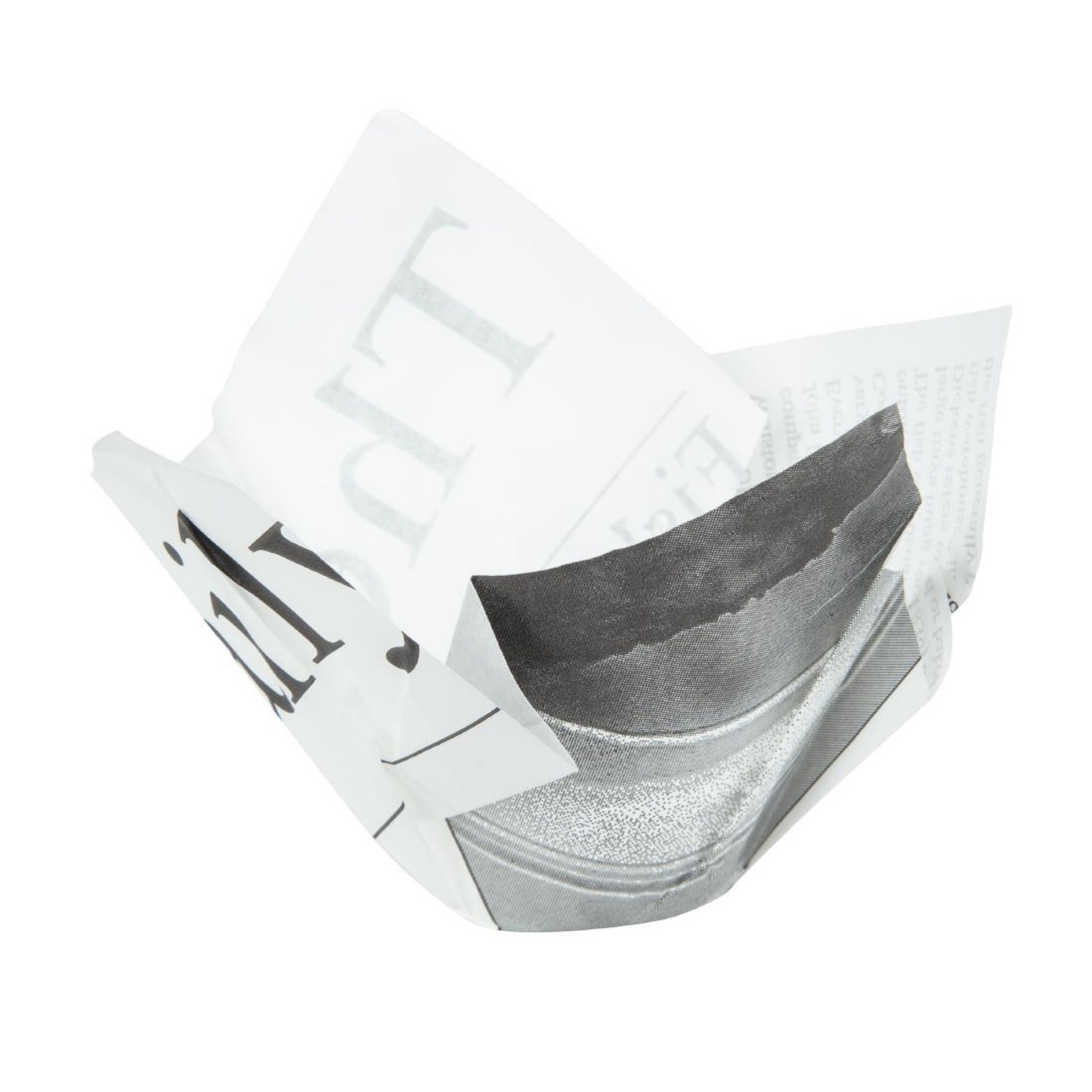 Picture of Grease-Resistant Paper Chip Crowns Newspaper Print (1100 pack)