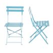 Picture of Bolero Pavement Style Steel Chairs Seaside Blue (Pack of 2) - GK982