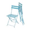 Picture of Bolero Pavement Style Steel Chairs Seaside Blue (Pack of 2) - GK982