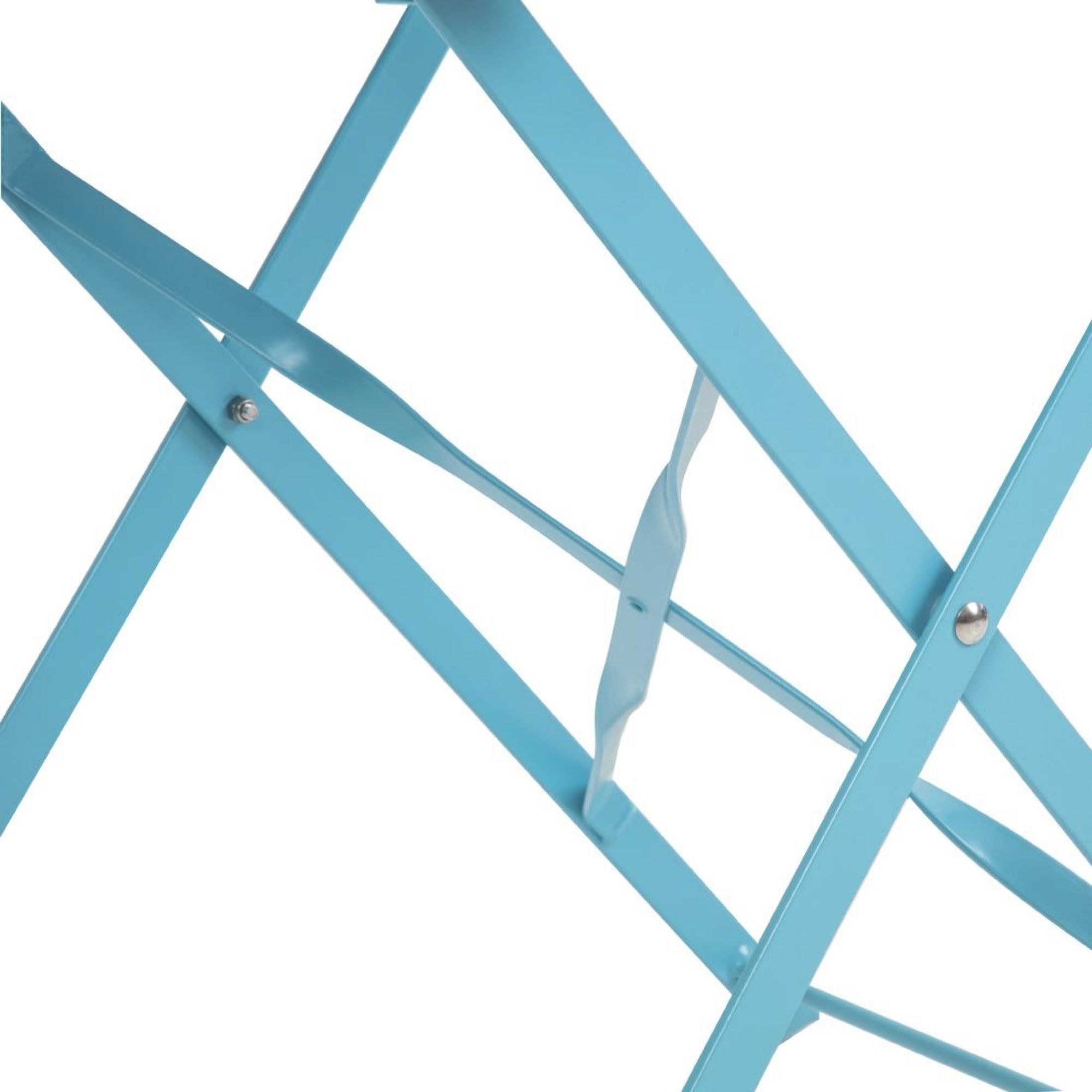 Picture of Bolero Pavement Style Steel Chairs Seaside Blue (Pack of 2)