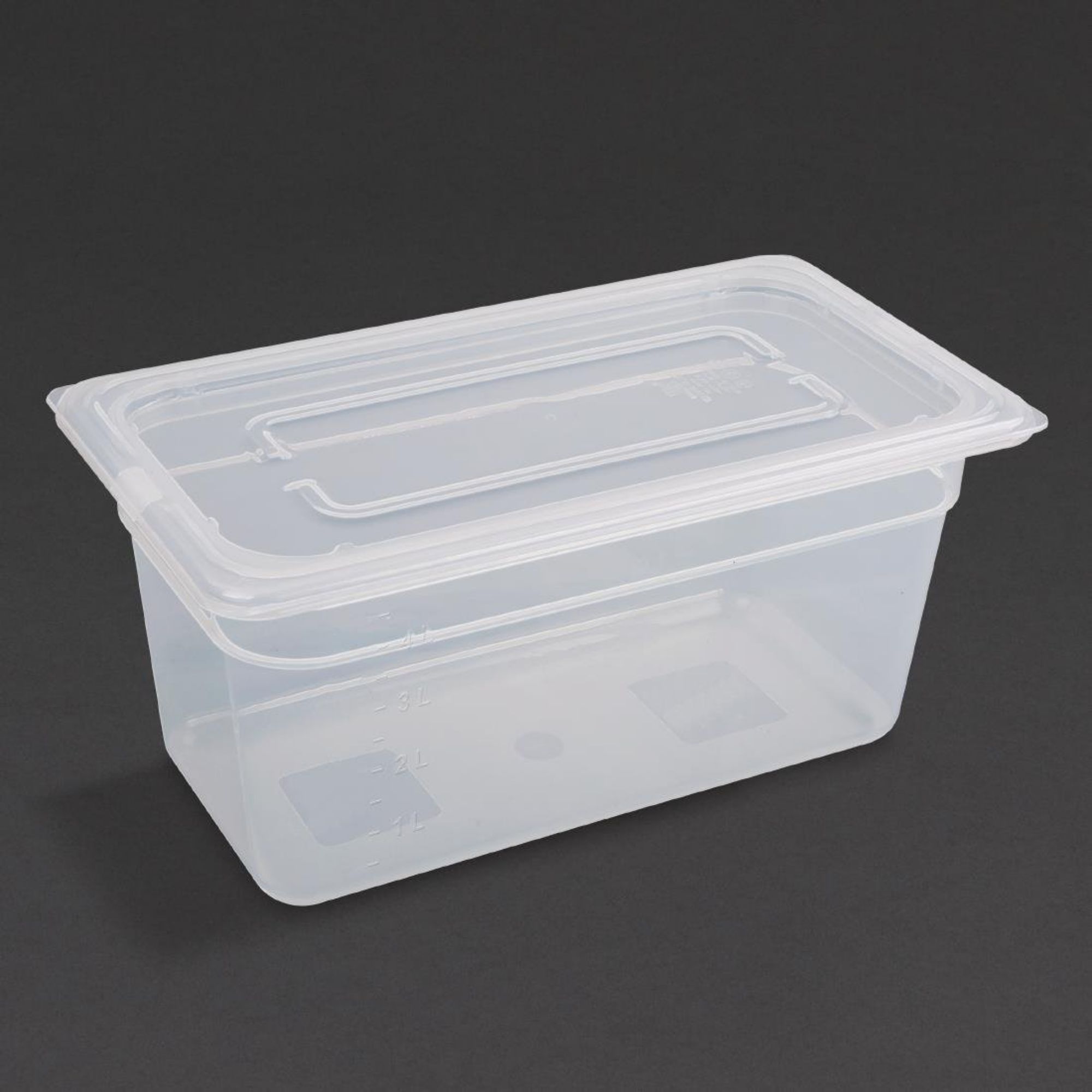Picture of Vogue Polypropylene 1/3 Gastronorm Container with Lid 150mm (4 pack) - GJ520