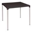 Picture of Black Square Table with Aluminium Legs 750mm - GJ970