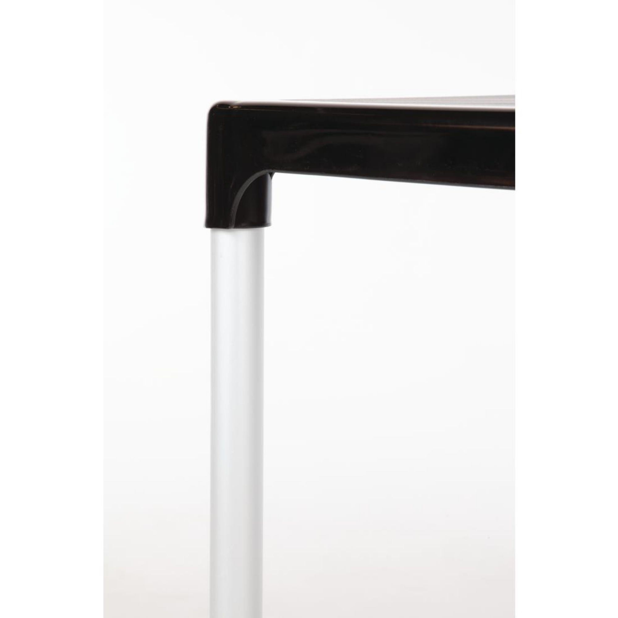 Picture of Black Square Table with Aluminium Legs 750mm