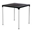 Picture of Black Square Table with Aluminium Legs 750mm - GJ970