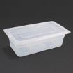 Picture of Vogue Polypropylene 1/3 Gastronorm Container with Lid 100mm (4 pack) - GJ519