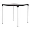 Picture of Black Square Table with Aluminium Legs 750mm - GJ970