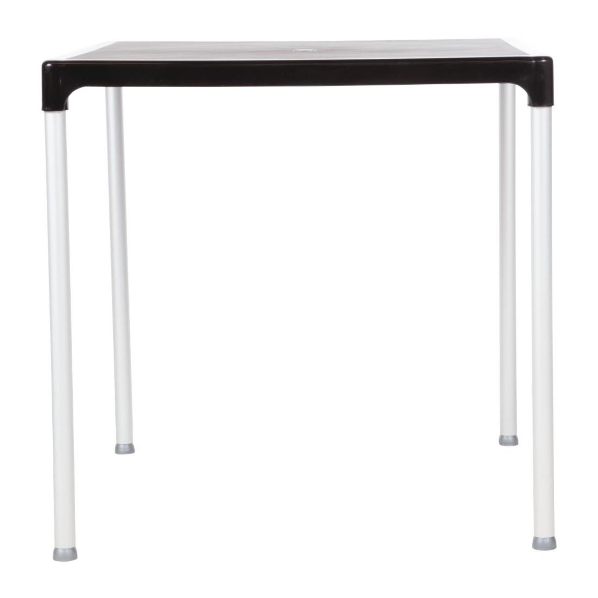 Picture of Black Square Table with Aluminium Legs 750mm