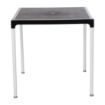 Picture of Black Square Table with Aluminium Legs 750mm - GJ970