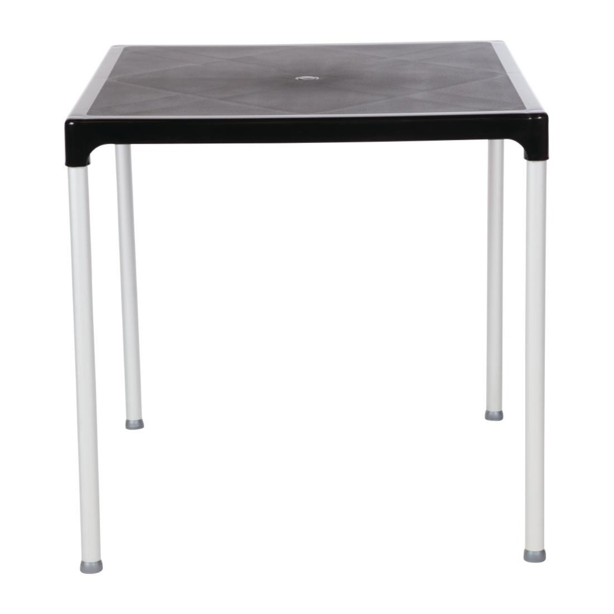 Picture of Black Square Table with Aluminium Legs 750mm
