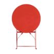 Picture of Bolero Pavement Style Round Steel Table Red 595mm - GH560