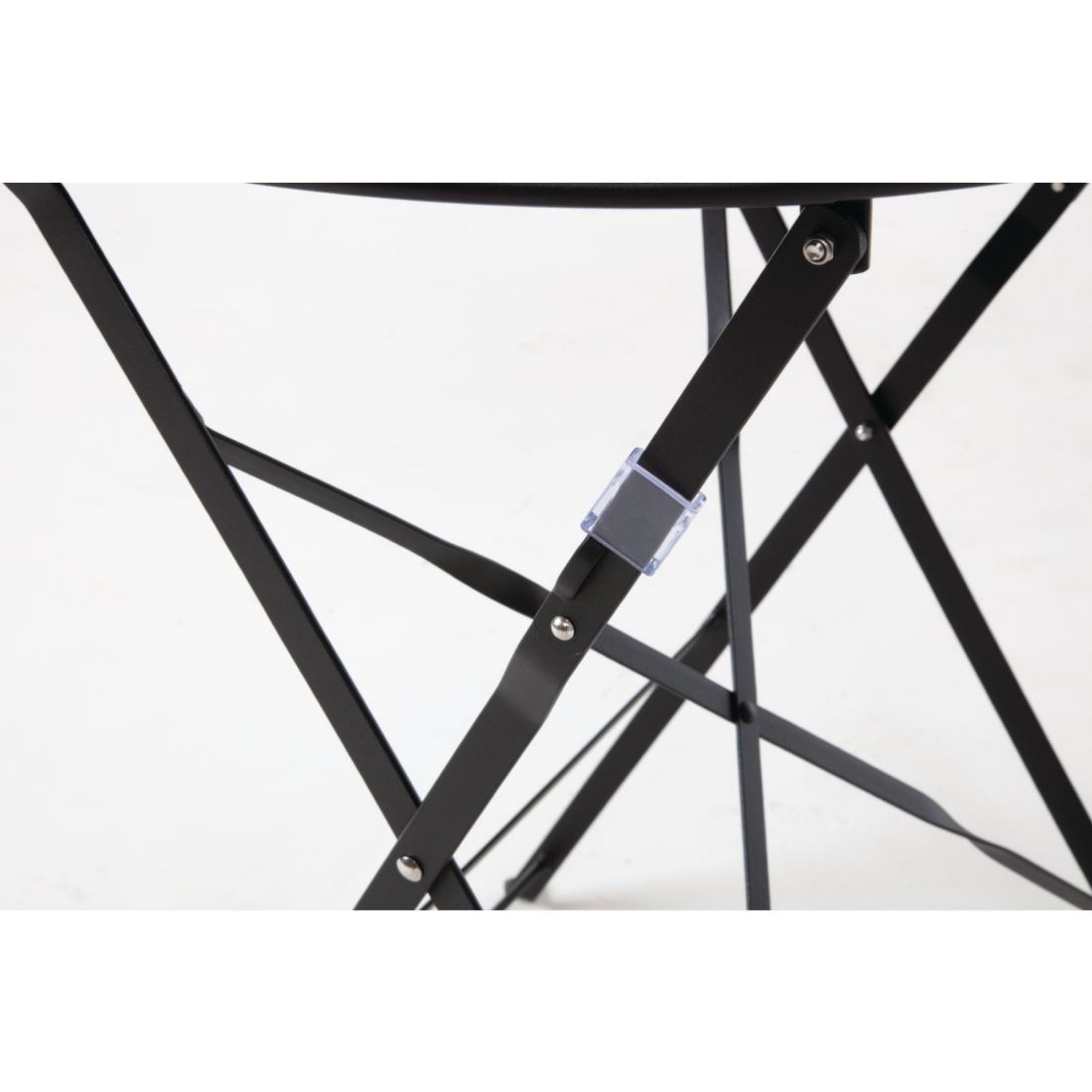 Picture of Bolero Black Pavement Style Steel Table 595mm