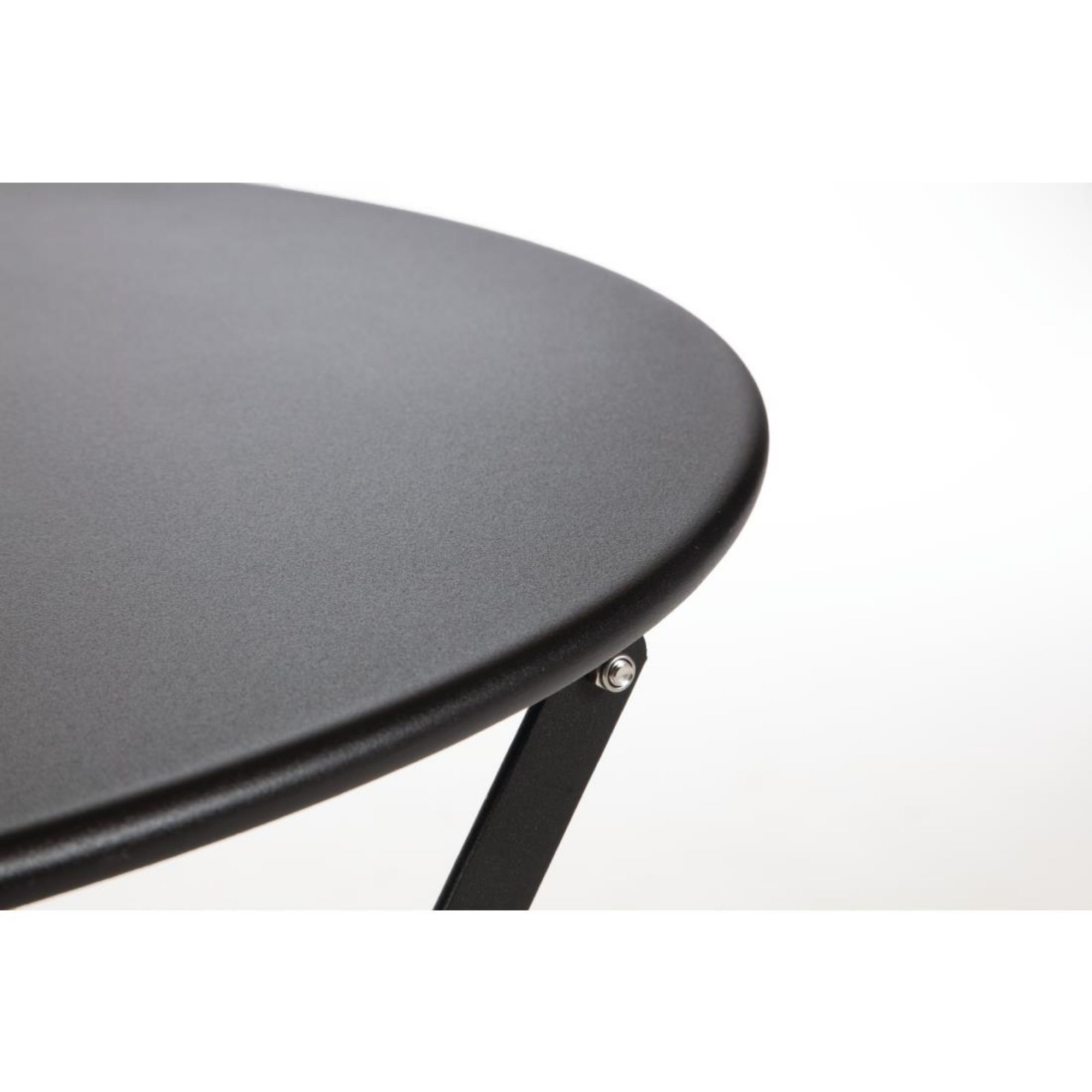 Picture of Bolero Black Pavement Style Steel Table 595mm