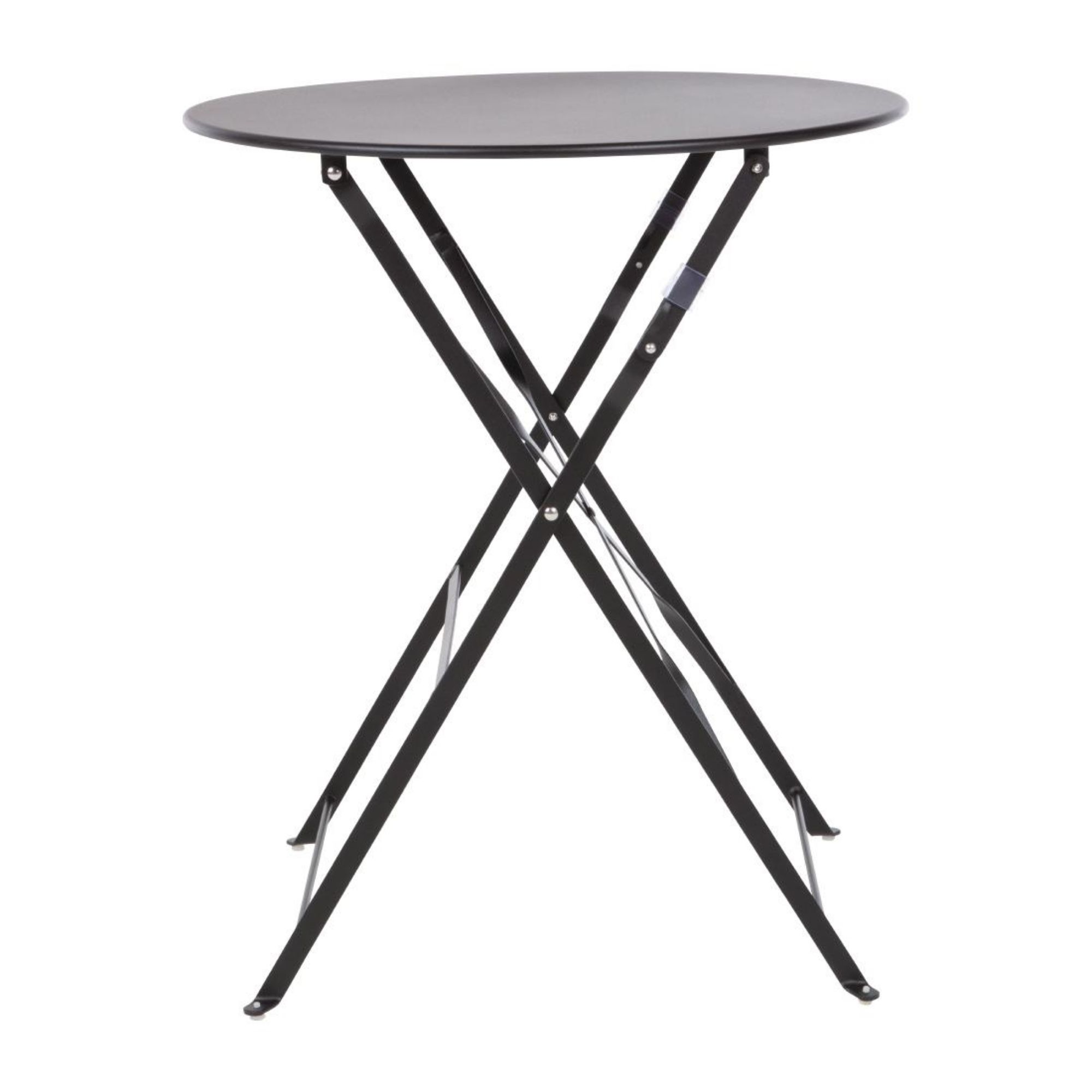 Picture of Bolero Black Pavement Style Steel Table 595mm