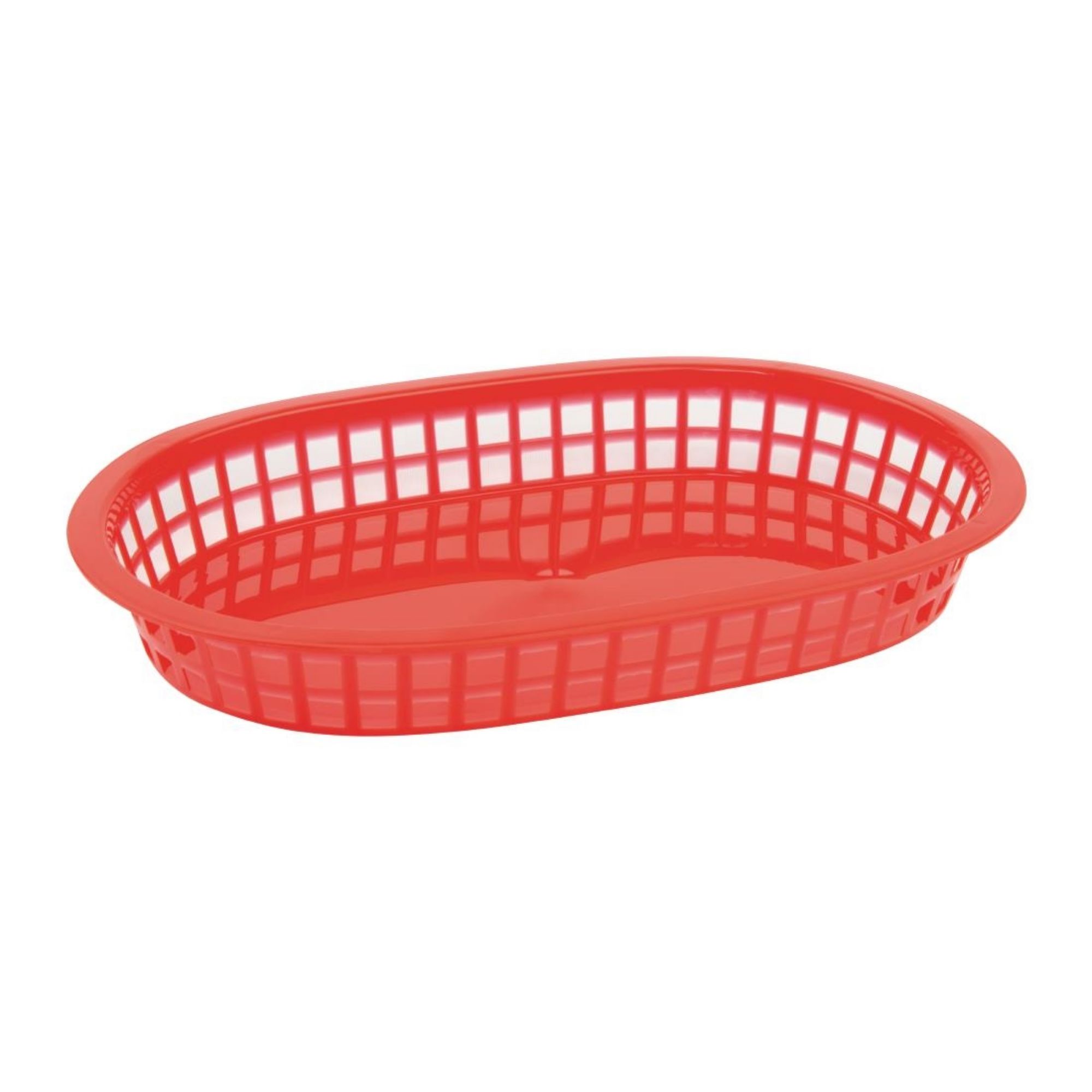 Picture of Olympia Oval Polypropylene Food Basket Red (Pack of 6) - GH967