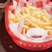 Picture of Olympia Oval Polypropylene Food Basket Red (Pack of 6) - GH967