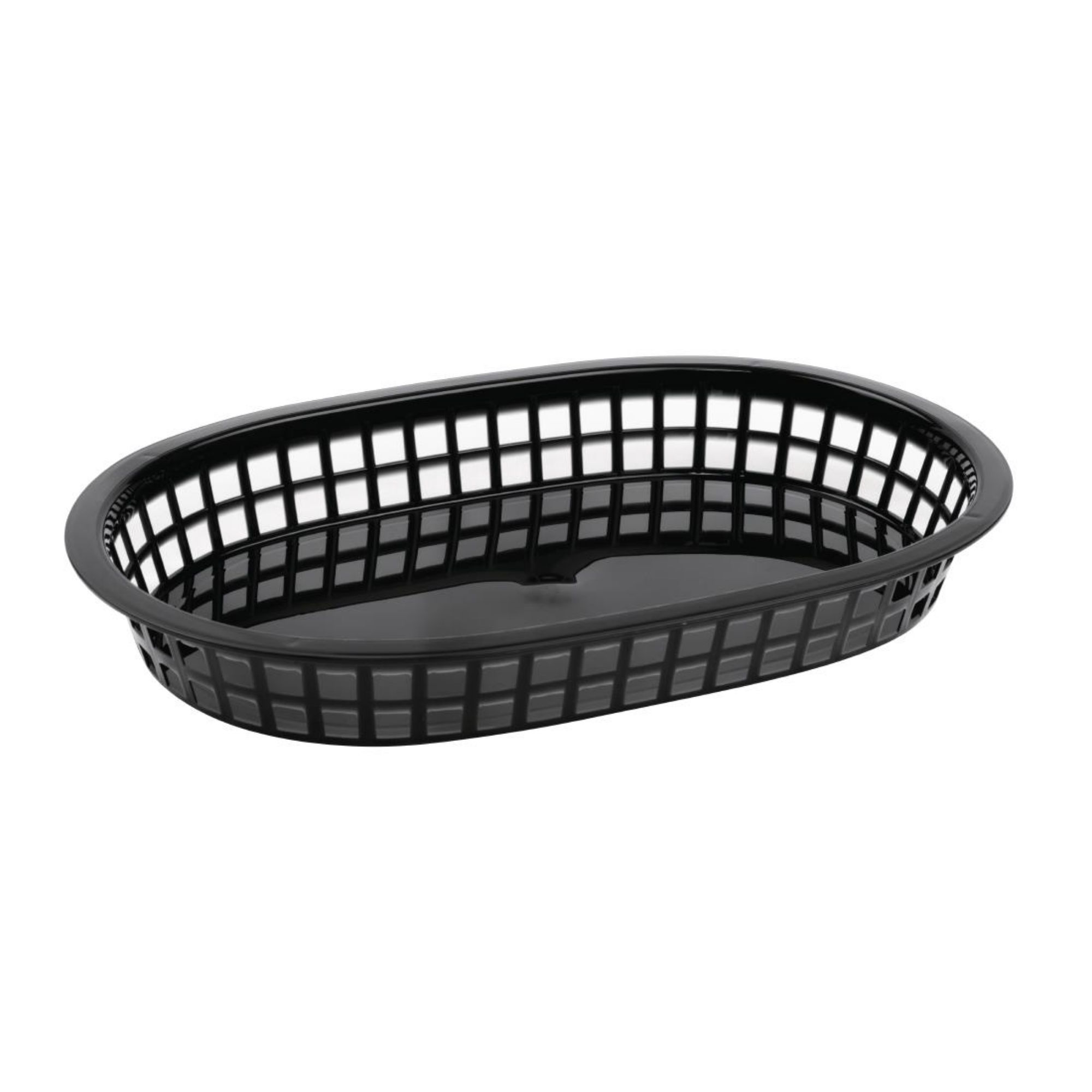 Picture of Olympia Oval Polypropylene Food Basket Black (Pack of 6) - GH969