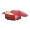 Picture of Vogue Red Oval Casserole Dish 6Ltr - GH314