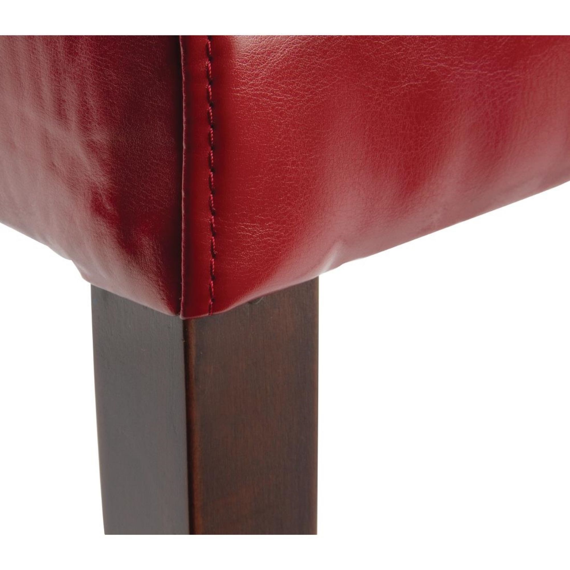 Picture of Bolero Faux Leather Dining Chairs Red (Pack of 2)
