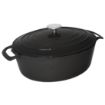 Picture of Vogue Black Oval Casserole Dish 6Ltr - GH310