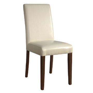 Picture of Bolero Faux Leather Dining Chairs Cream (Pack of 2)