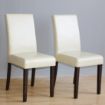Picture of Bolero Faux Leather Dining Chairs Cream (Pack of 2) - GH444