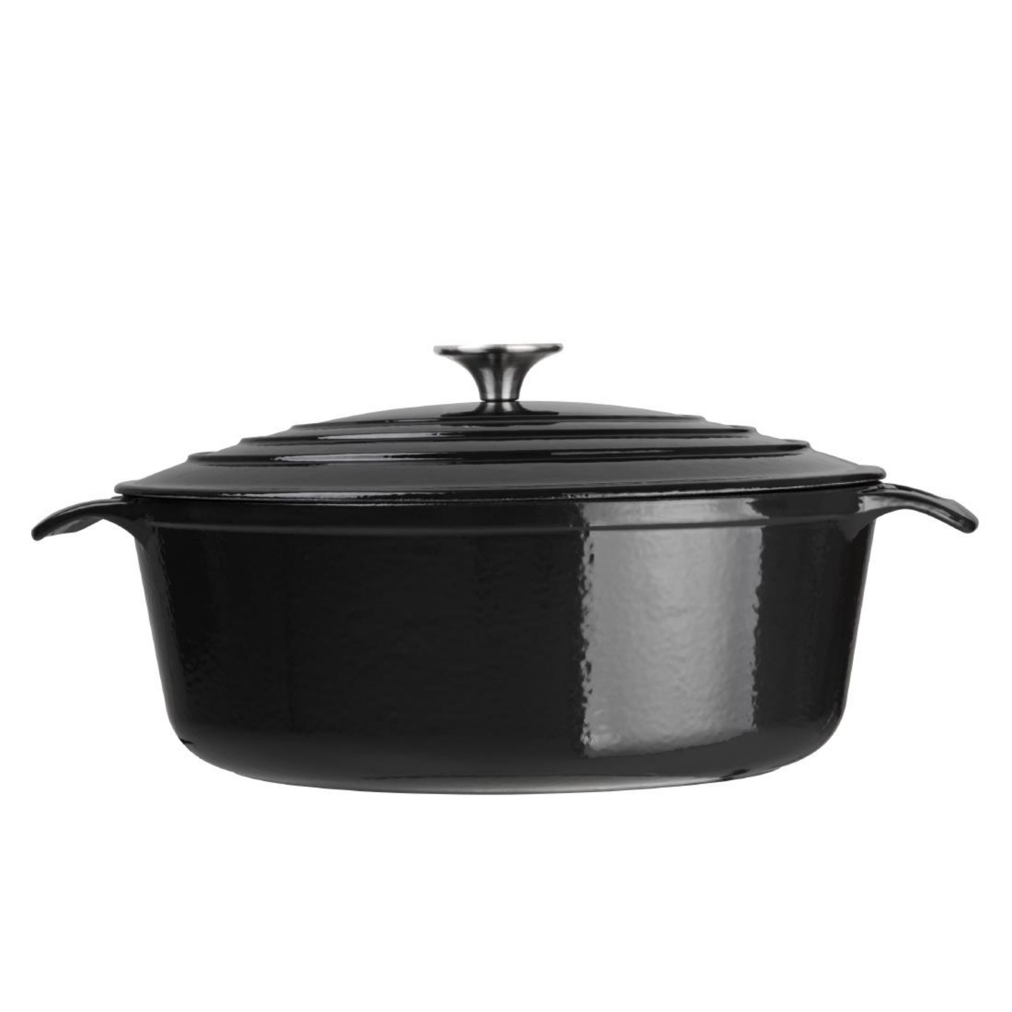 Picture of Vogue Black Oval Casserole Dish 5Ltr